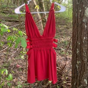 *donated* Express Red Cut Out Blouse Tank